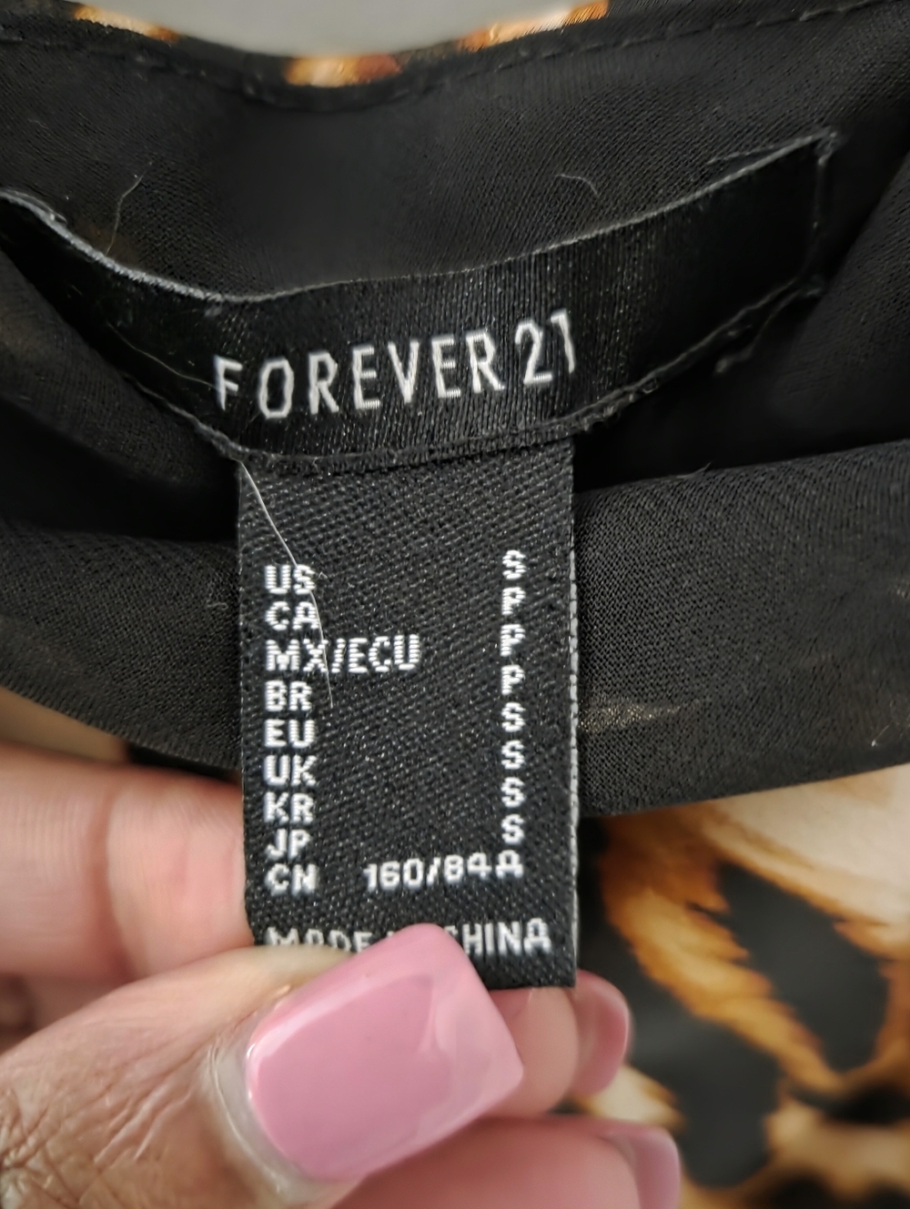 Forever 21 Womens Leopard Print Satin Slip Babydoll Mini Dress. Sz S Y2k - Picture 4 of 6